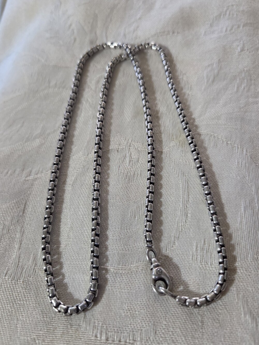 David Yurman Sterling Silver Box Chain Necklace, Sterling Silver, 22 Inches